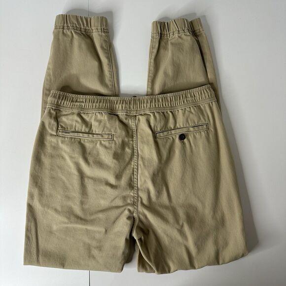Aeropostale Stretch Jogger Khaki Pants Mens Sz S Tan Drawstring Pull On Casual - Picture 3 of 12